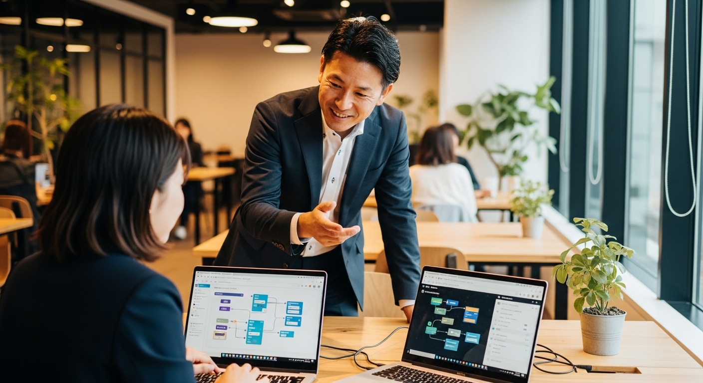 AI鬼管理の伴走支援イメージ